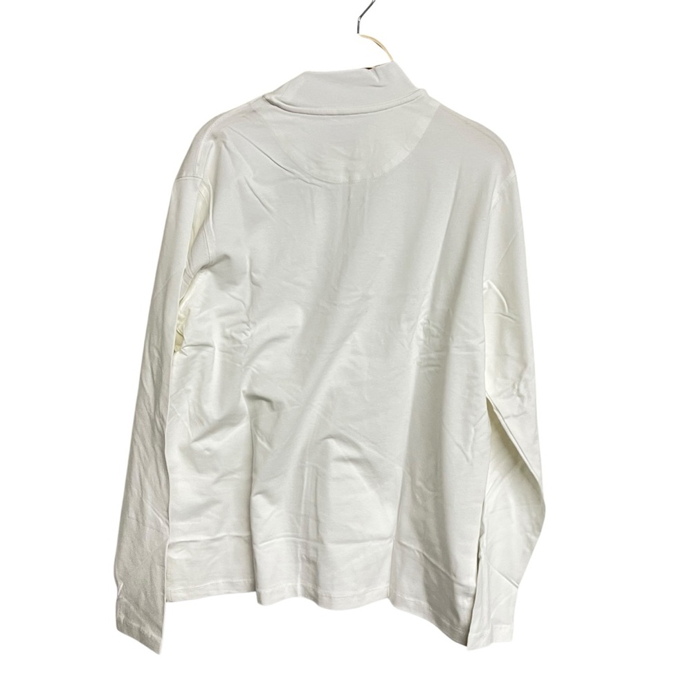 New Mens Enzo Liberti Mock Neck Long Sleeve T-shirt in‎ White - Picture 4 of 6